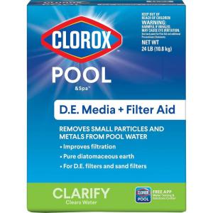imageCLOROX POOLampampSpa DE Media  Filter Aid Removes Small Particles and Metals from Pool Water 24 LB