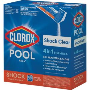 imageClorox PoolampampSpa Shock Clear for Crystal Clear Swimming Pool Water Swimready in 15 minutes Suitable for vinyl pools 12Pack6 Pack