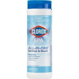 imageClorox PoolampampSpa Spa Water AllinOne Sanitizer ampamp Shock Destroys Contaminants Clears Cloudy Water 2LB Pack of 1
