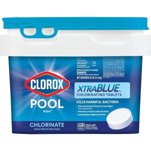 imageClorox PoolampampSpa XTRABLUE Plus 3 Chlorinating Tablets Individually Wrapped Kills Bacteria ampamp Stops Algae 35 LB25 LB