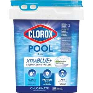 imageClorox PoolampampSpa XTRABLUE Plus 3 Chlorinating Tablets Individually Wrapped Kills Bacteria ampamp Stops Algae 35 LB35 LB