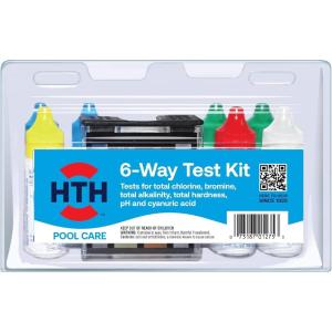 imageHTH 1275 Swimming Pool Care 6Way Test Kit Swimming Pool Water Chemical Tester 100 TestsNo Size