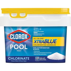 imageCLOROX PoolampampSpa AllinOne XtraBlue Chlorinating Granules Kills Bacteria ampamp Stops Algae Blue 6 Pounds27 LB
