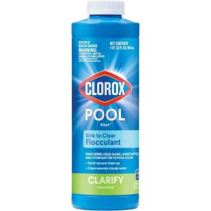 imageClorox PoolampampSpa Swimming Pool Sink to Clear Flocculant Sinks Debris Dead Algae Large Particles ampamp Other Matters to Pool Floor 1 Quart Pack of 11Quart