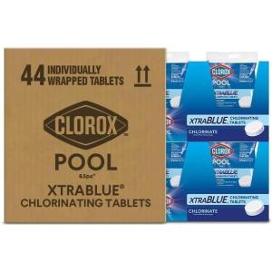 imageClorox PoolampampSpa XtraBlue 3 Swimming Pool Chlorinating Tablets 44 Individually Wrapped Tablets Kills Bacteria ampamp Stops Algae 165 LB