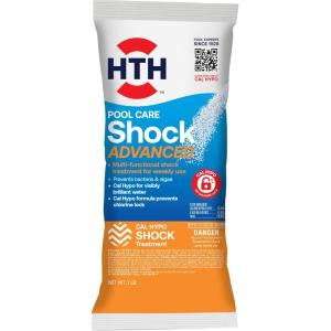 imageHTH 52037R Pool Care Shock Advanced Swimming Pool Chemical  Cal Hypo Formula Prevents Bacteria ampamp Algae Restores Crystal Clear Water  Shock Treatment 1lb 12 Pack1 Pack