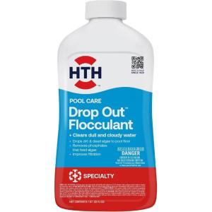 imageHTH 67080 Swimming Pool Care Drop Ou Flocculant  Clears Cloudy Water Fast 32 Fl Oz Pack of 132 Fl Oz Pack of 1