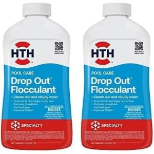 imageHTH 67080 Swimming Pool Care Drop Ou Flocculant  Clears Cloudy Water Fast 32 Fl Oz Pack of 132 Fl Oz Pack of 2