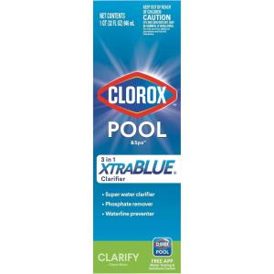 imageClorox PoolampampSpa 51132CLX Pool and Spa 3 in 1 Xtra Blue Clarifier 32 fl oz
